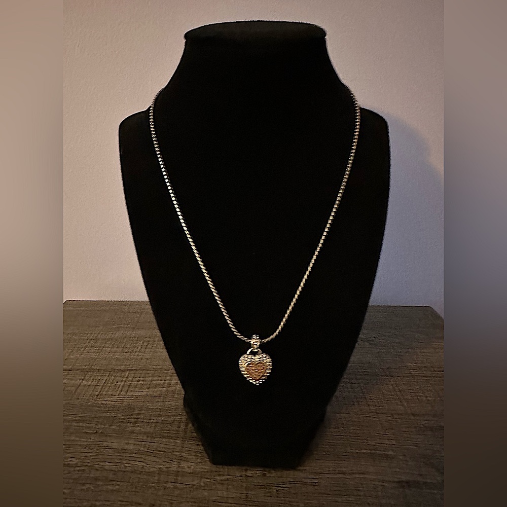 Brighton reversible heart pendant necklace.